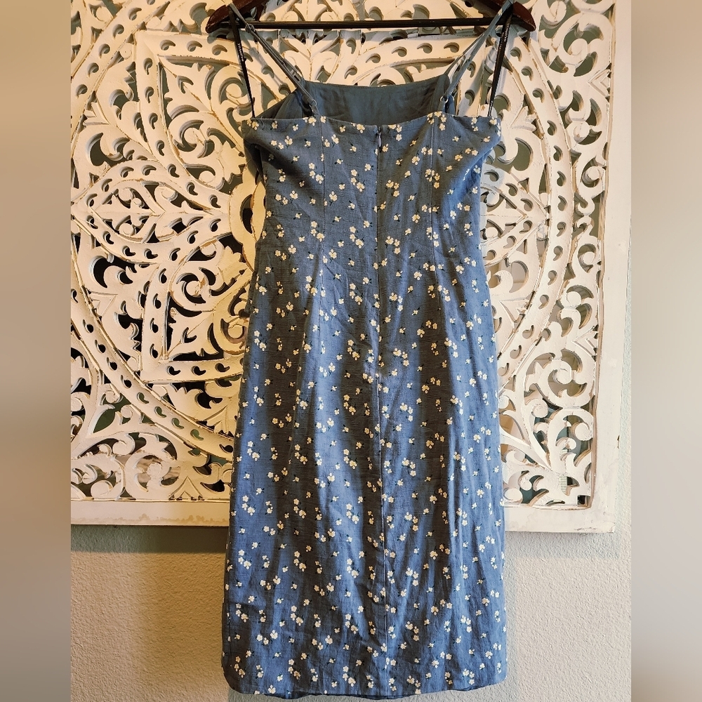 MAJORELLE ANNA BLUE DOSTY FAUX WRAP MINI DRESS FLORAL WOMENS. SIZE SMALL - Picture 11 of 14